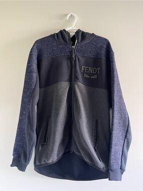 Men’s Navy & Charcoal Zip-Up Hoodie